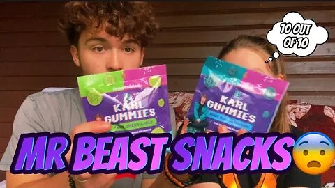 TRYING MR BEAST SNACKS!!*so delicious*