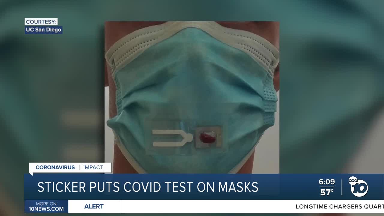 Sticker puts simple COVID-19 test on masks