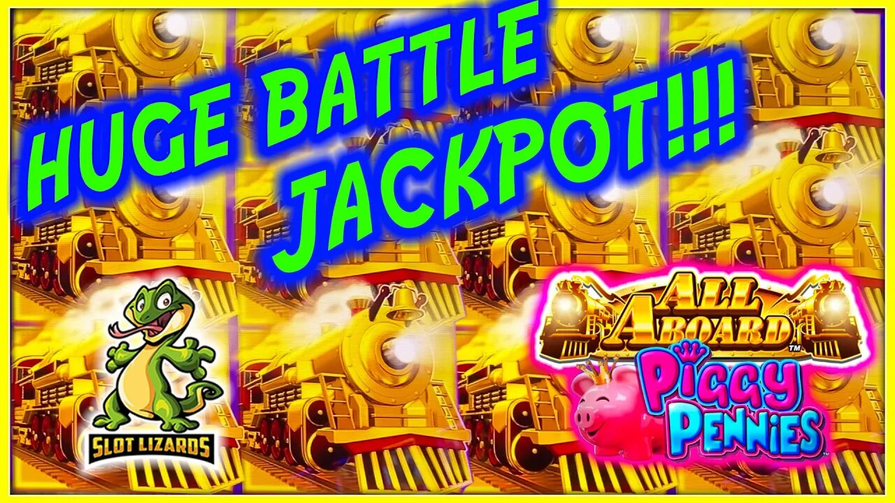 MASSIVE BATTLE LEADS TO A HUGE JACKPOT! Aboard Piggy Pennies Slot LIVESTREAM HIGHLIGHT