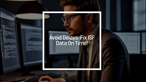 Unlocking the Secrets of Timely Data Correction in ISF Submission