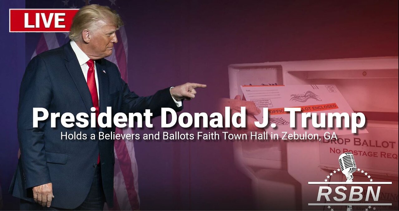 Trump Holds a Believers and Ballots Faith Town Hall in Zebulon, GA - 10.23.24