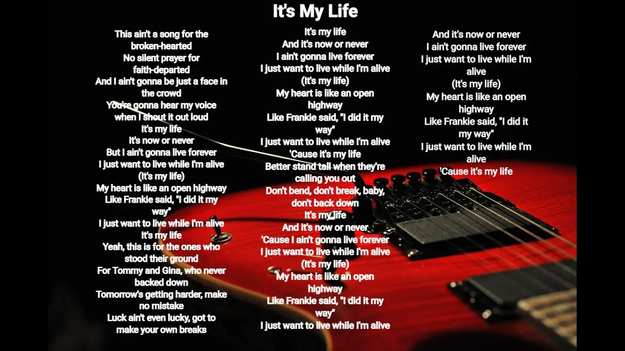 Its-My-Life- Bon Jovi lyrics HQ