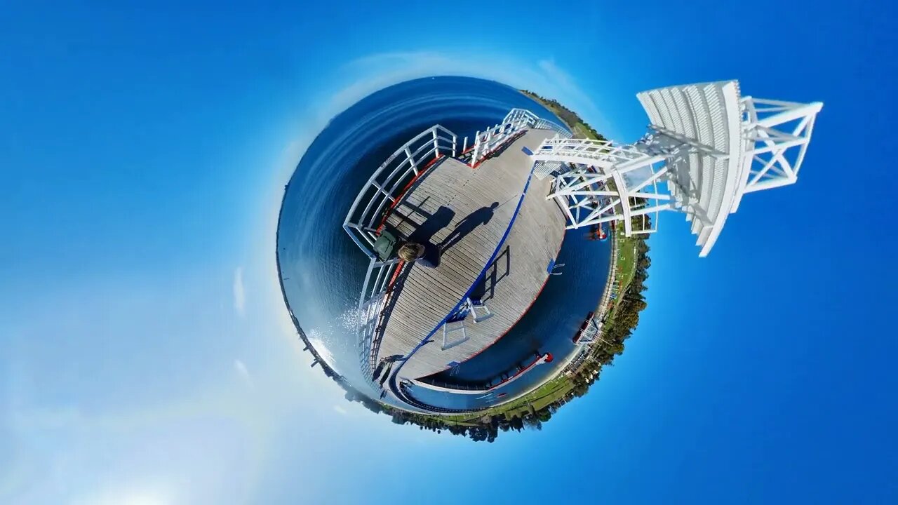 Geelong Bay Pool Boardwalk Tiny Planet 360