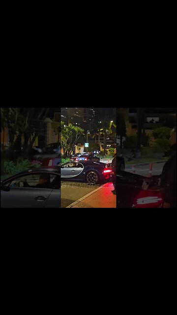 😱1500 HP Bugatti Chiron coming in hot for the nightclub #bugatti #chiron #bugattichiron #w16 #rivie