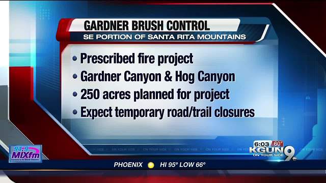 Prescribed fire starts April 9th near Santa Rita mountains