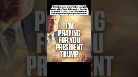 Pray for God's chosen David! God's chosen president!