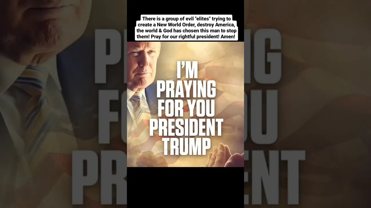 Pray for God's chosen David! God's chosen president!