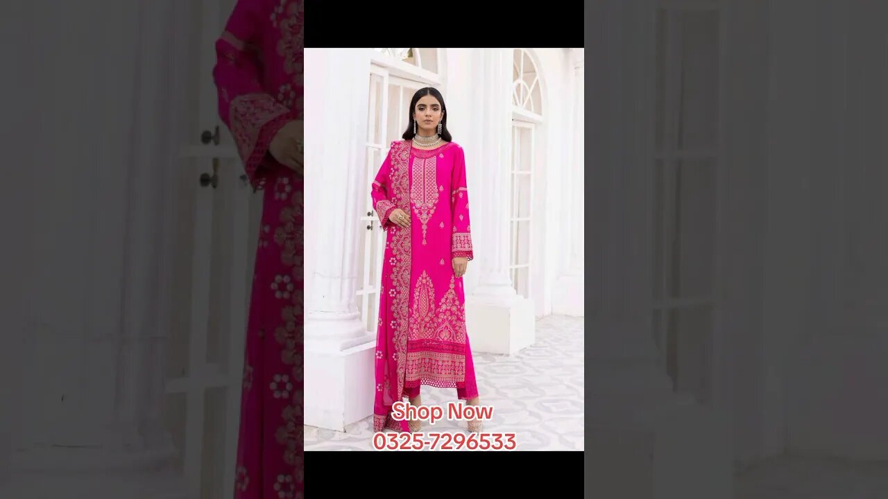 johra savera Embroidered jacquard viscose with embroidered chifon dupatta are available now #fashion