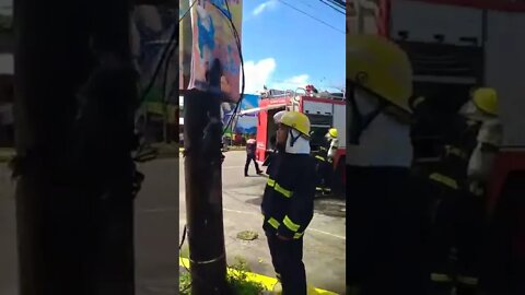 Poste nasunog sa may Roxas City airport Barangay Baybay, Roxas City