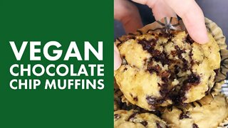 Vegan Chocolate Chip Muffins | Easy Vegan Breakfast Recipe