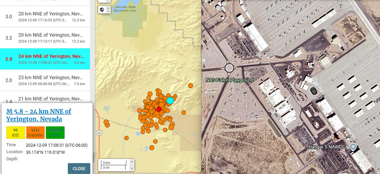 EXPLOSION IN NEVADA CAUSING 5.8 EARTHQUAKE?*MILITARY TECH & ALIEN VISITORS*EVACUATIONS*WILDFIRE*