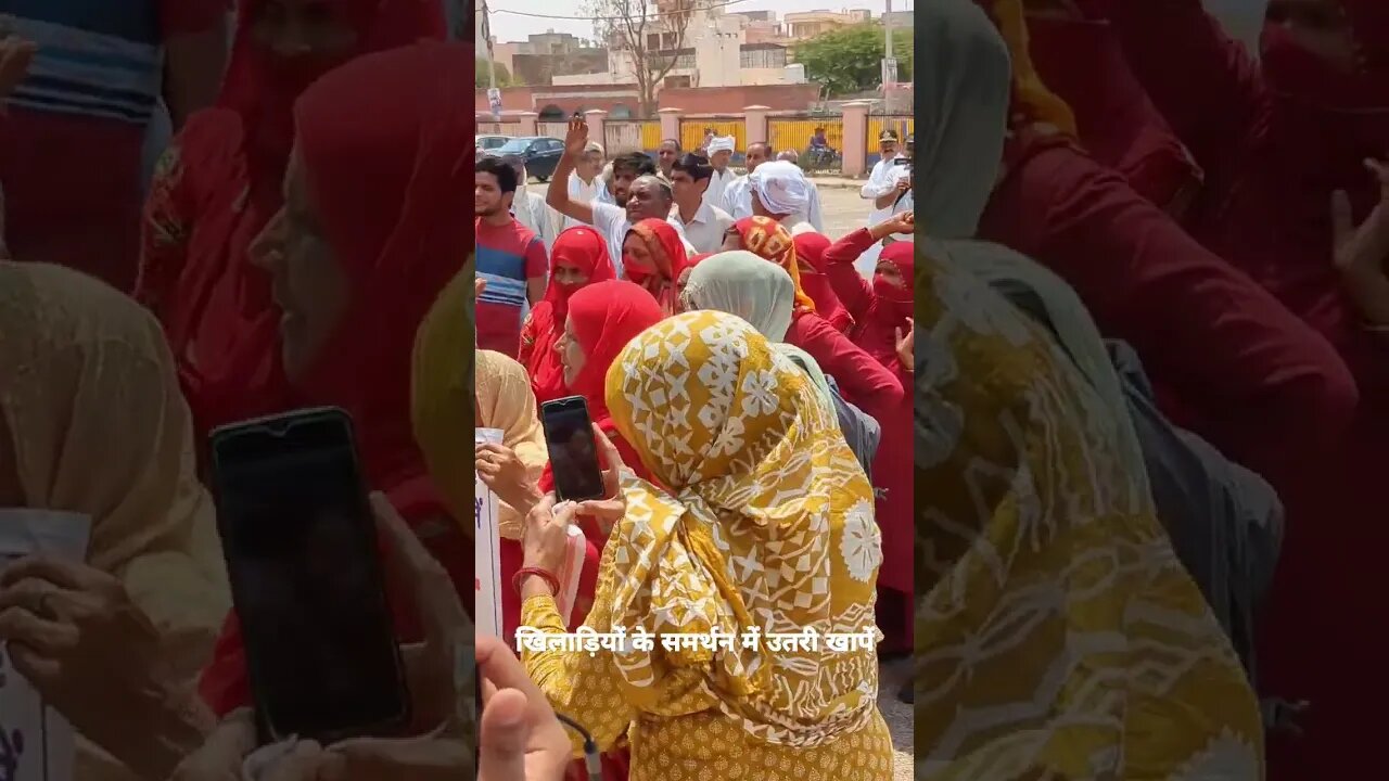 खिलाड़ियों के समर्थन में उतरी खाप पंचायतें #live #charkhidadrinews