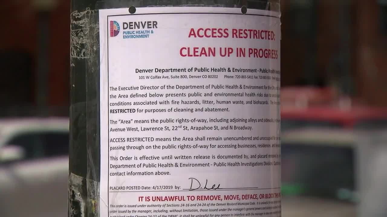 Area near Denver Rescue Mission restricted because of public health concerns; cleanup underway