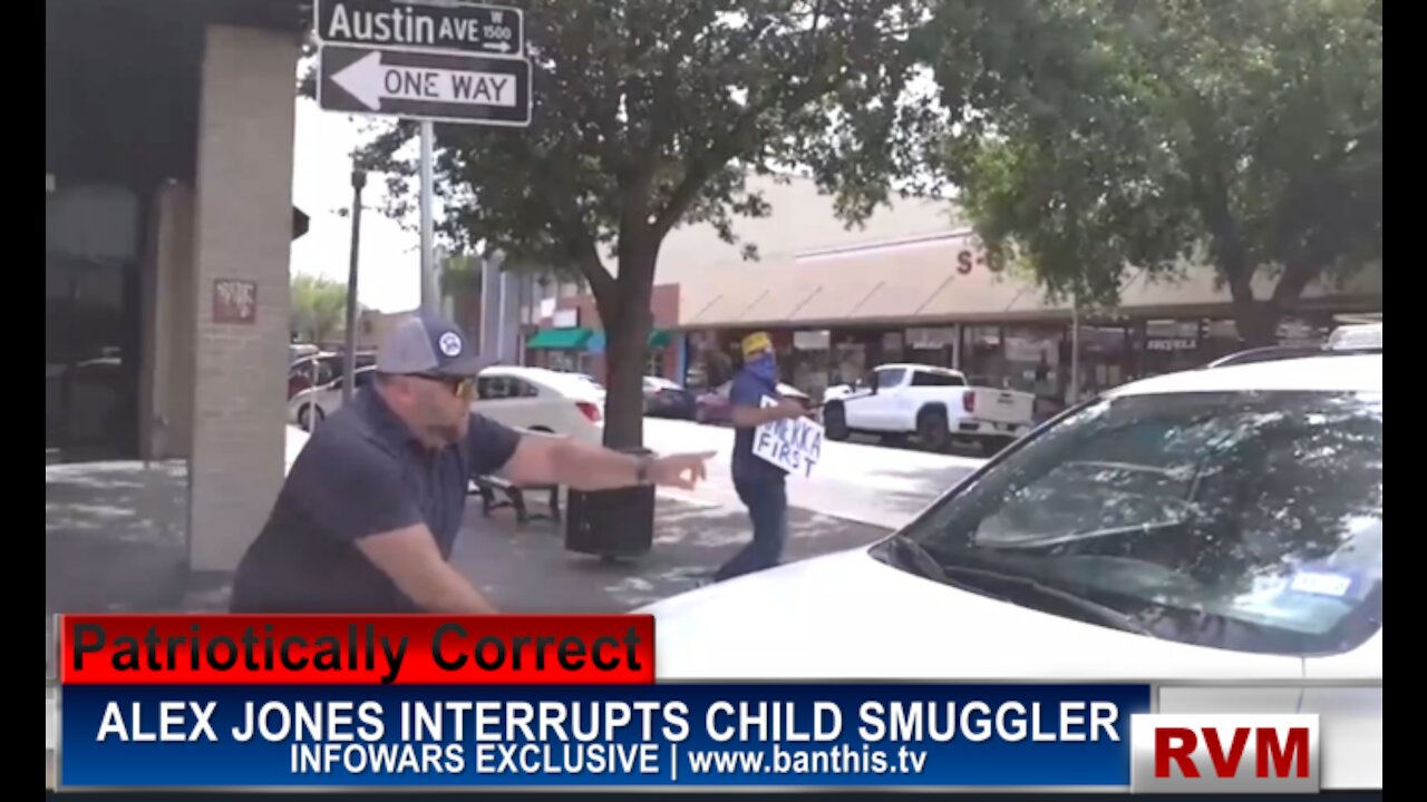 EXCLUSIVE! Alex Jones Stops Child Trafficking Human Smugglers, Jumps in Front of Car! | BanThis.tv