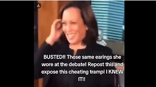 Kamala Harris BUSTED with same earrings talking to her, like in the debate!