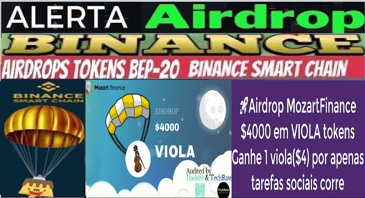 [ Airdrop Mozart Finance ] $4000 em tokens VIOLA | Ganhe 1 Token VIOLA($4) RedeSociais | Home Office