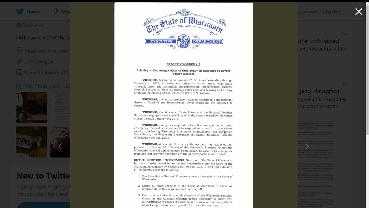 BREAKING: Gov. Evers declares State of Emergency in response to winter storm and dangerous chills