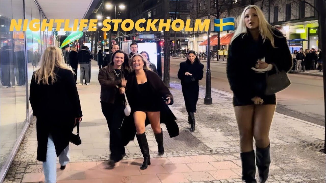 NiGHTLIFE IN STOCKHOLM CITY 2024 WALKING TOUR 4K.