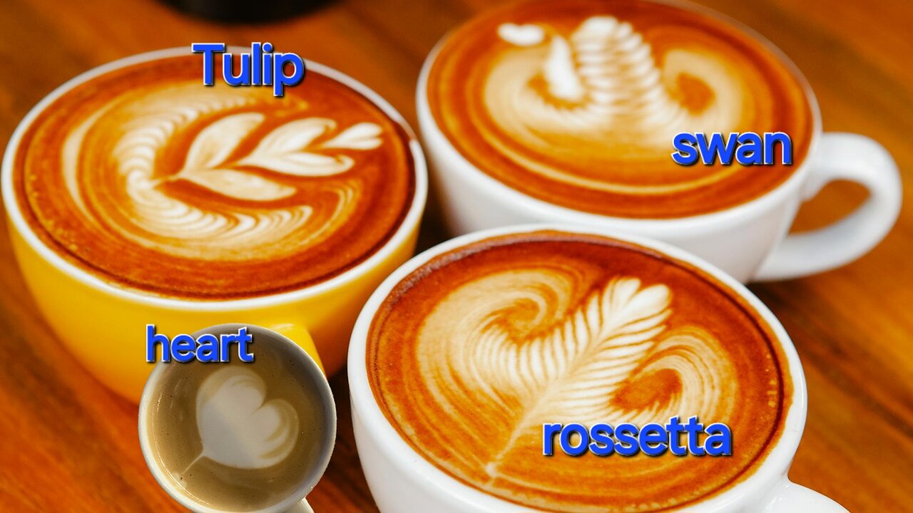 4 types of latte art, barista must know.