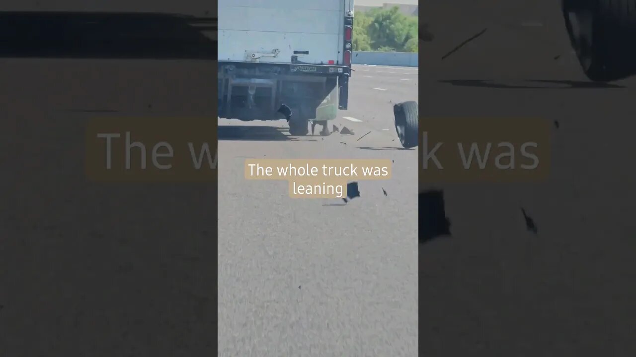 Truck tire blew out in front of me on the 101