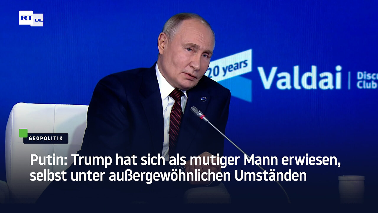 Putin: Trump hat sich als mutiger Mann erwiesen, selbst unter außergewöhnlichen Umständen