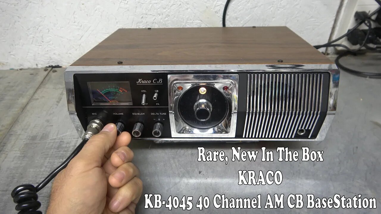 The Kraco KB 4045 Base Station. A Very Early 40 Channel CB Radio, Still New In The Box!