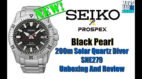 Interesting | Seiko Prospex Black Pearl 200m Solar Quartz Diver SNE279 Unbox & Review