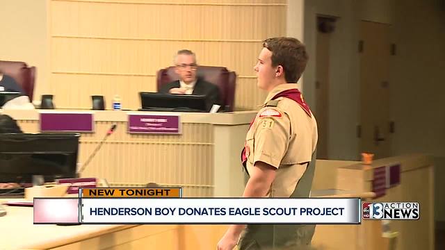 Teen's Eagle Scout project accepted as donation by Henderson