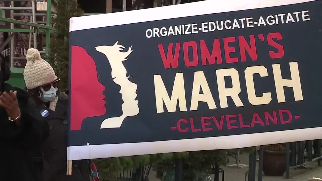 Women's March Cleveland 2021 brings awareness to women's issues across the country