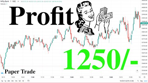 Bank Nifty Paper Trade 6 June 2022 | Profit of 1250/- Rs