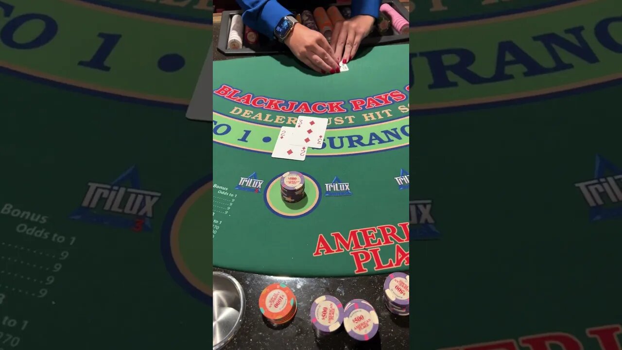 $5,000 First Blackjack Hand!! #blackjack #casino #gambling