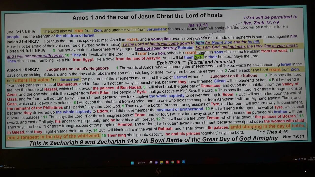 Amos 1 and the roar of Jesus Christ the Lord of hosts