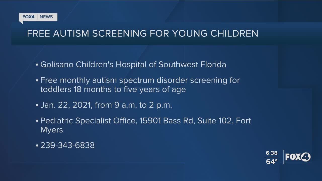 Free autism screenings