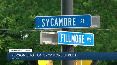 The man was shot on the 900 block of Sycamore Street just before 2 p.m.