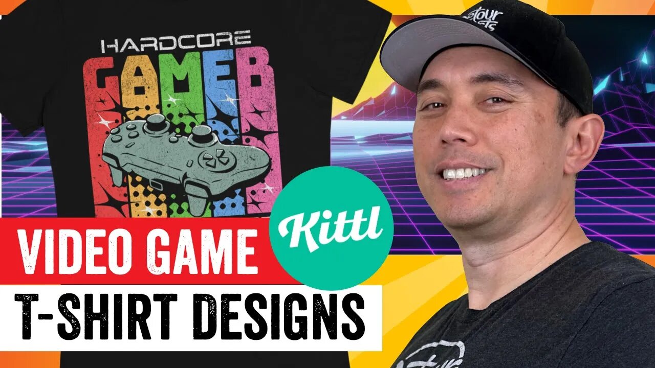 Create Vintage Video Game Inspired T-Shirt Designs on Kittl