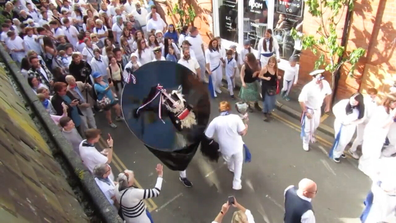 The Blue Ribbon Obby Oss - Padstow - May Day 2023