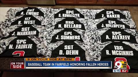 Kids wear fallen soldiers' names on jerseys