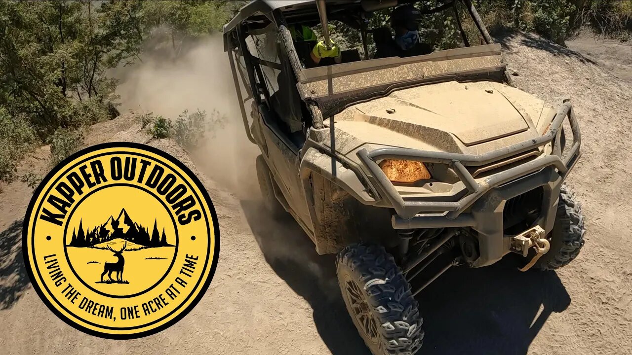 Grandpa takes near straight up 3,000' elevation Mountain trail on a Honda Pioneer