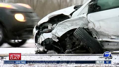 Icy roads cause numerous crashes on I-25, I-70