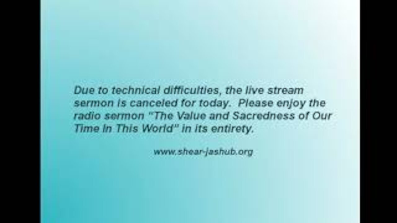 01/03/21: "Time"-- The value and sacredness of our time in this world