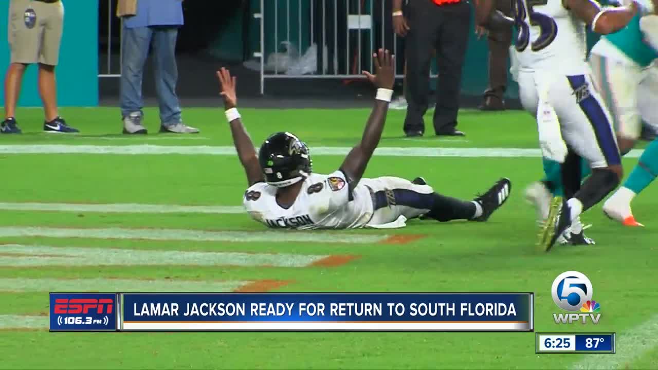 Lamar Jackson returns to South Florida for 'business trip'