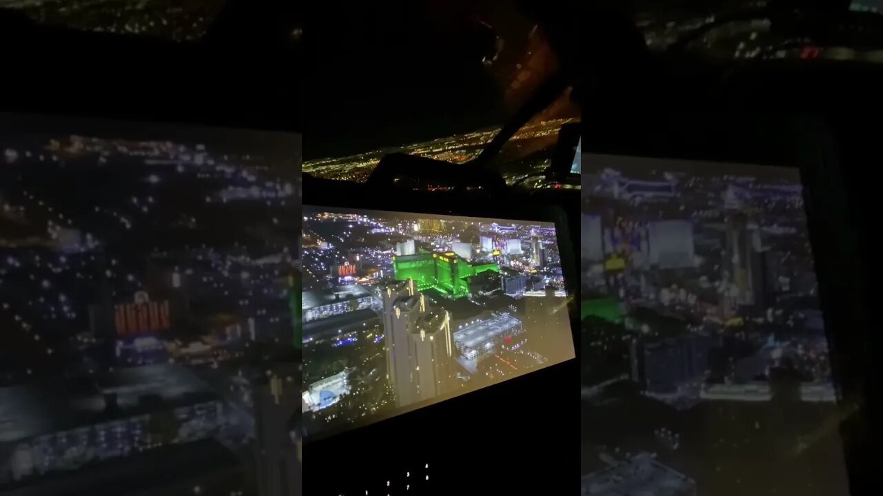 Lights so Bright in Vegas. #Helicopter #Cameraman #VegasStrip