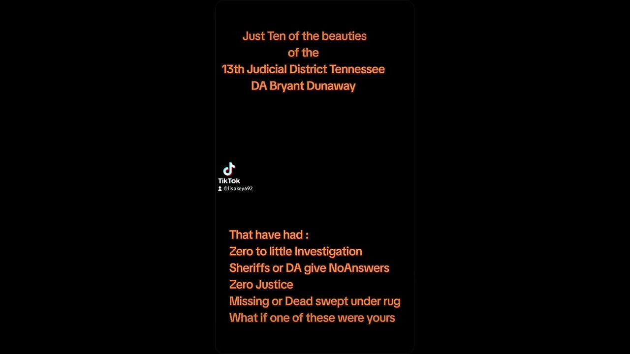 10 beauties with no justice in 13th judicial district of Tennessee