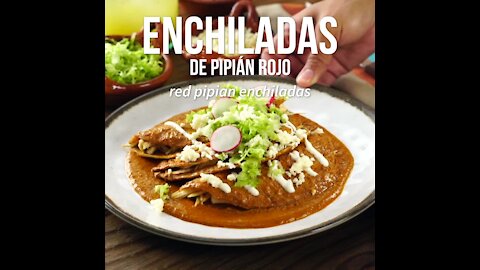 Red Pipian Enchiladas