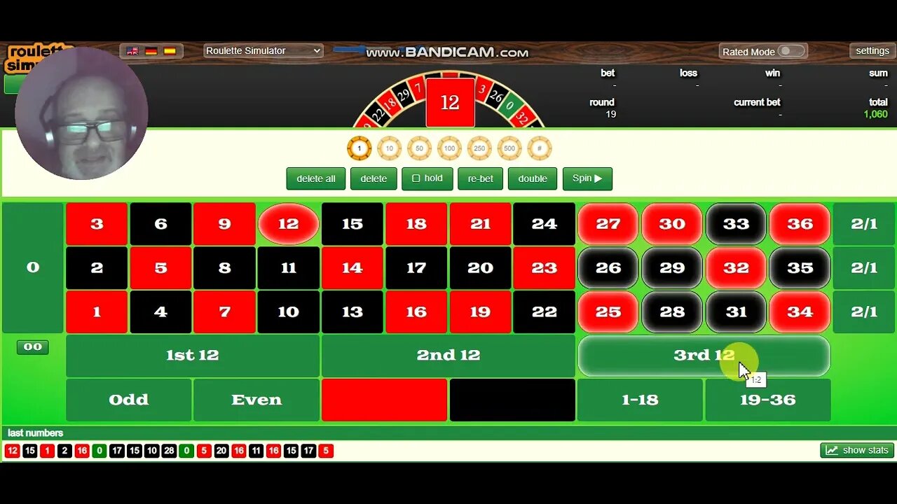 No 30's on roulette then this ... Don't bet like me