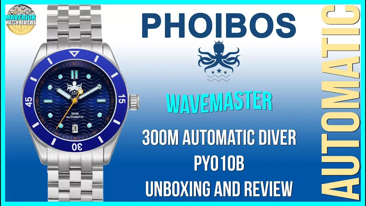 First Original Design! | Phoibos Wavemaster 300m Chinese Auto Diver PY010B Microbrand Unbox & Review