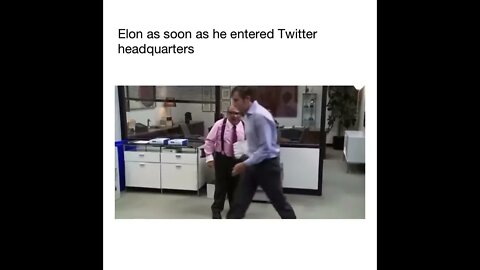 Elon as soon as he entered Twitter headquarters #shorts #twitter #elonmusk