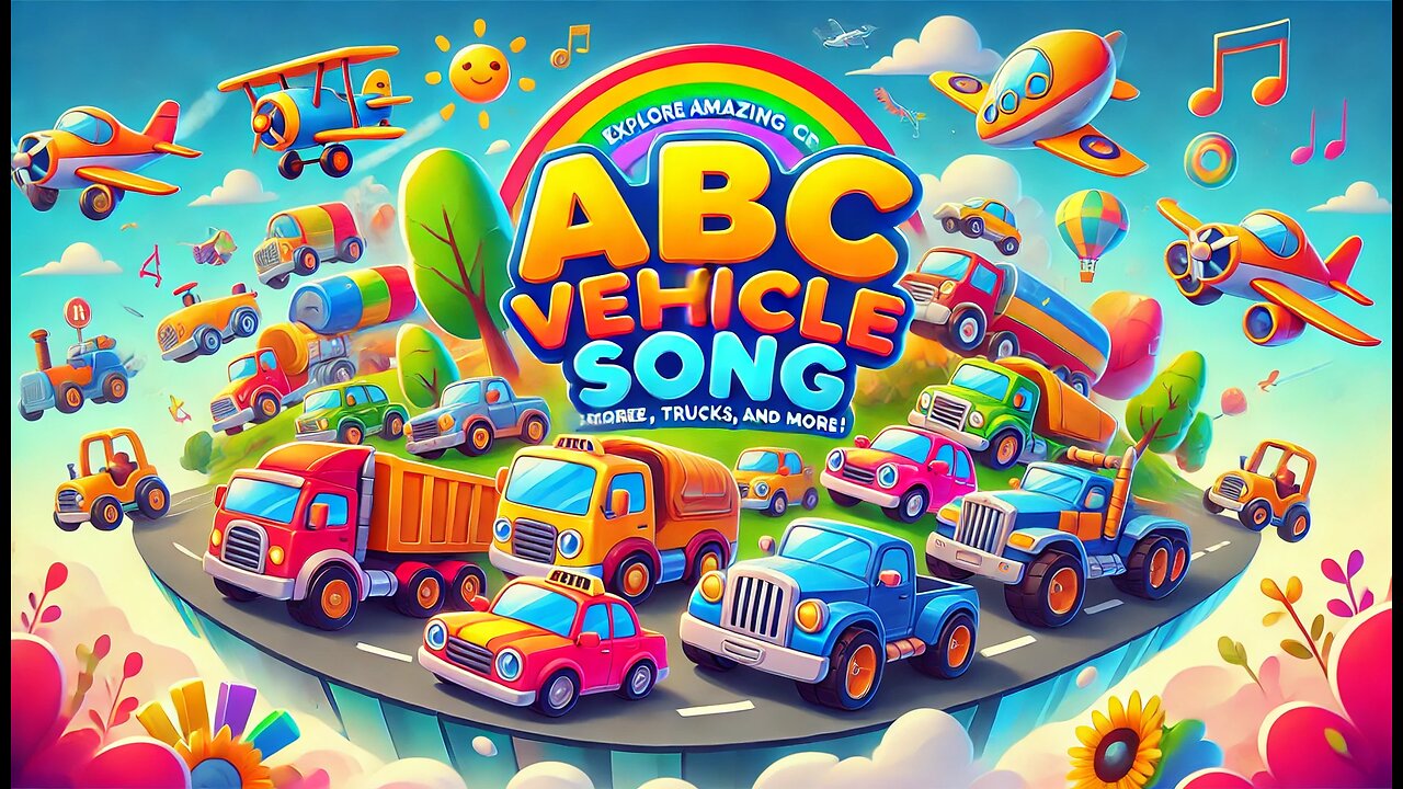 "ABC Vehicle Adventure: Learn the Alphabet with Cars, Trucks, and More! | Fun Nursery Rhymes"