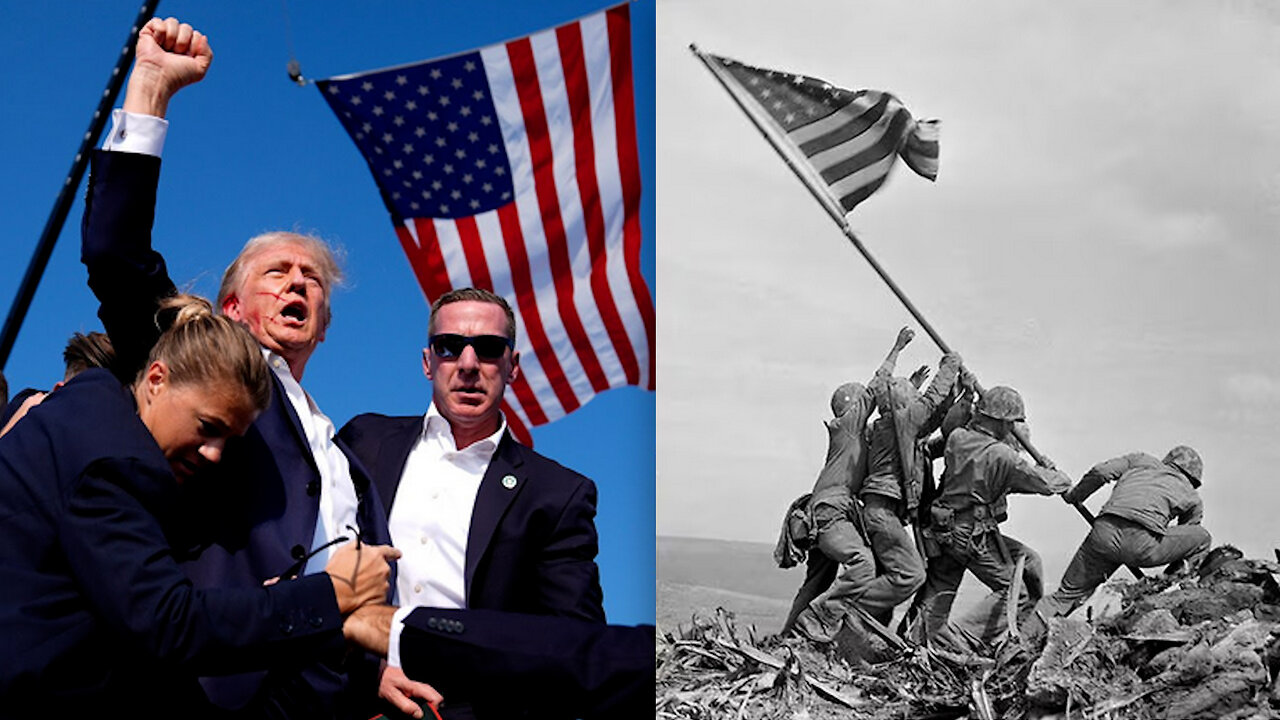 THE TRUMP ASSASSINATION ATTEMPT IN ONE - NO, MAKE THAT TWO - ICONIC PHOTOSS