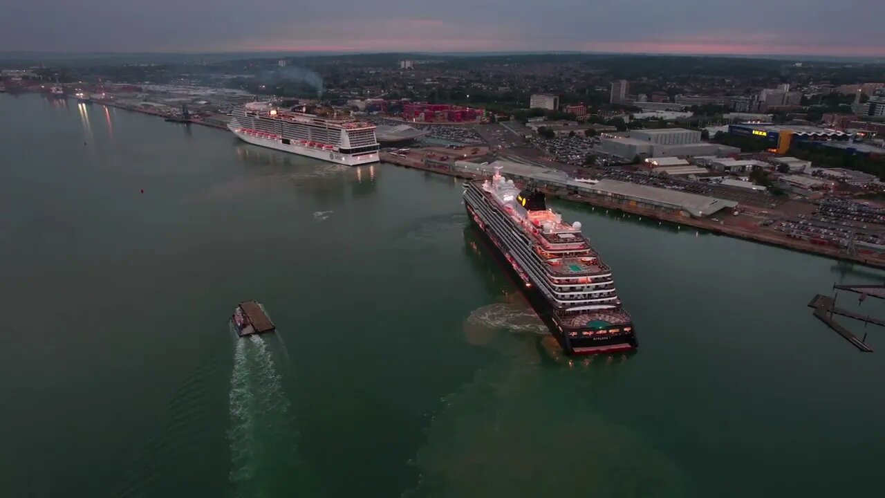 MSC Virtuosa and Explora Journeys Explora I cruise ships in Southampton 24/08/2023